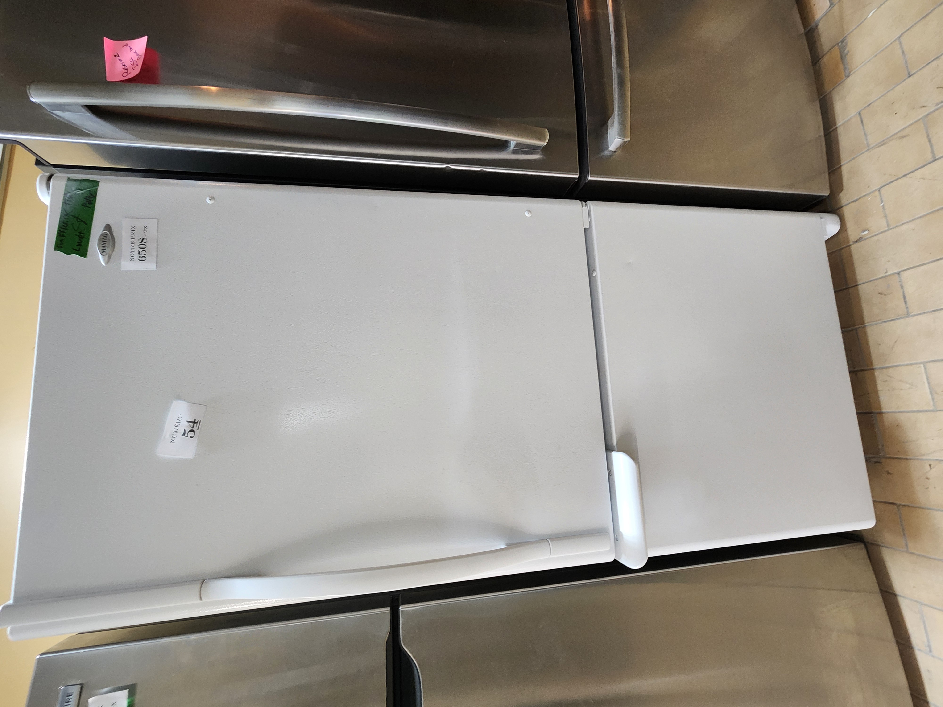 #54 refrigerateur congelateur en bas blanc