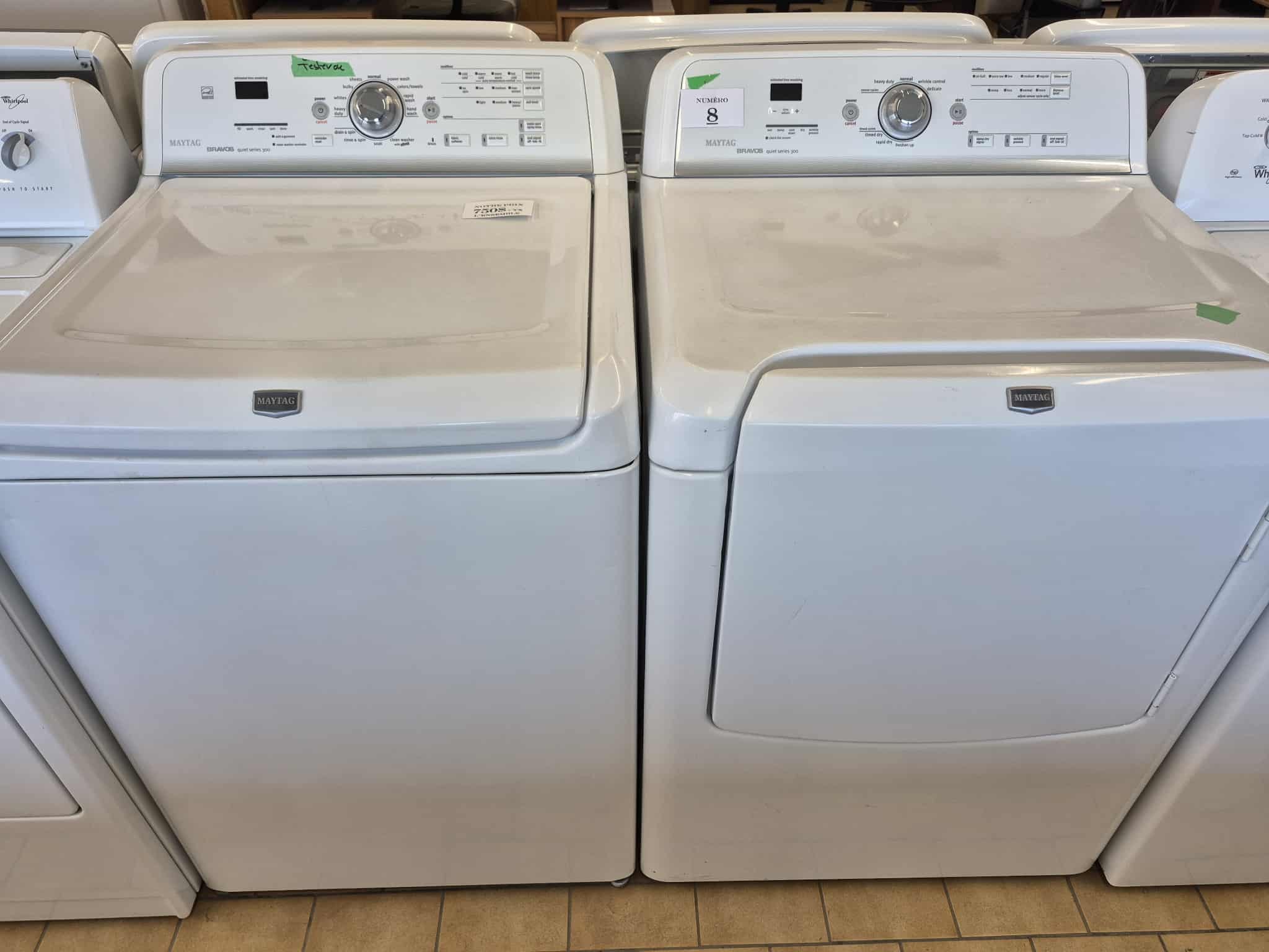 #8 Ensemble Maytag Bravos – Laveuse & Sécheuse