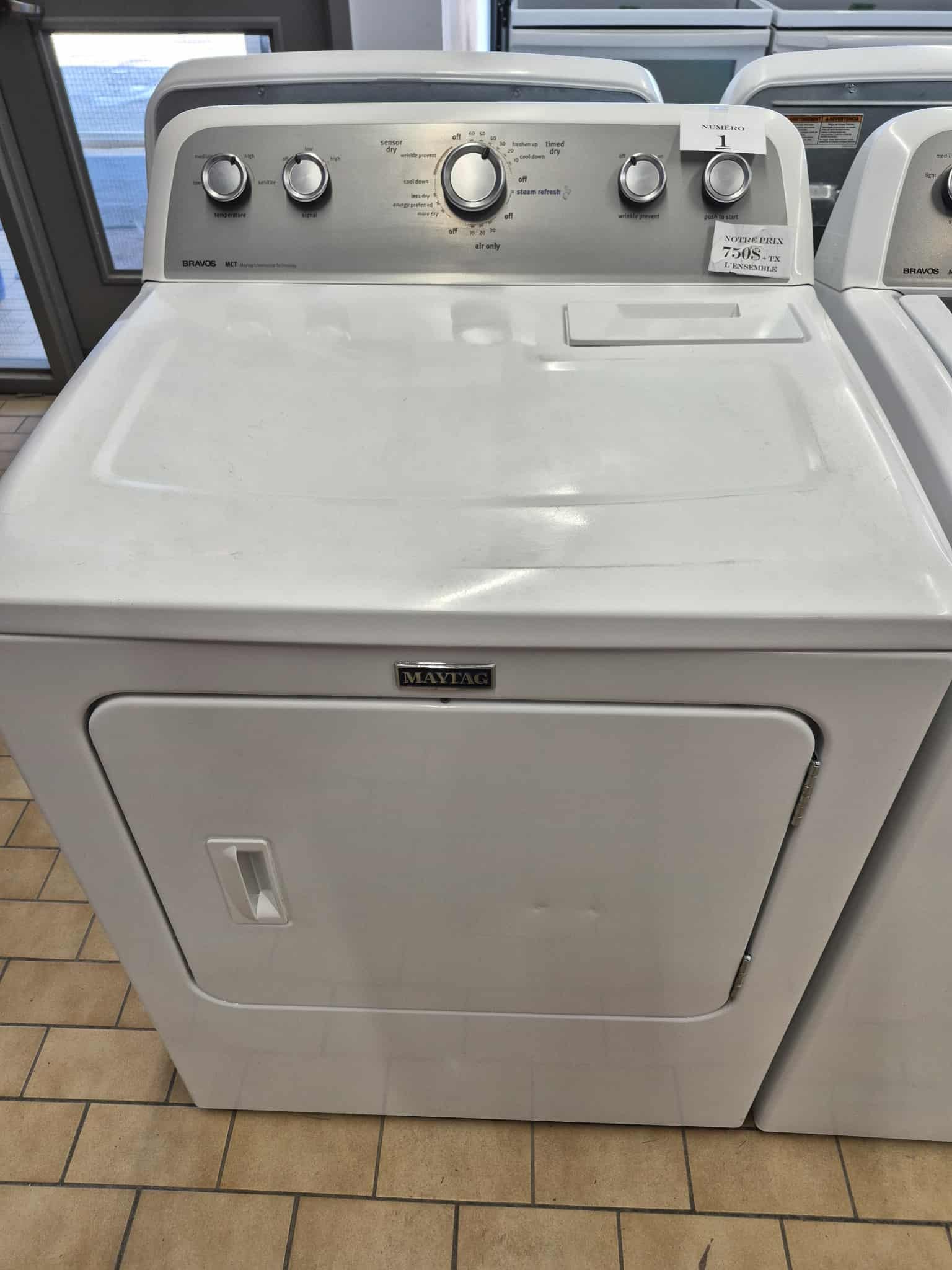 #1 Ensemble Maytag Bravos XL – Laveuse & Sécheuse