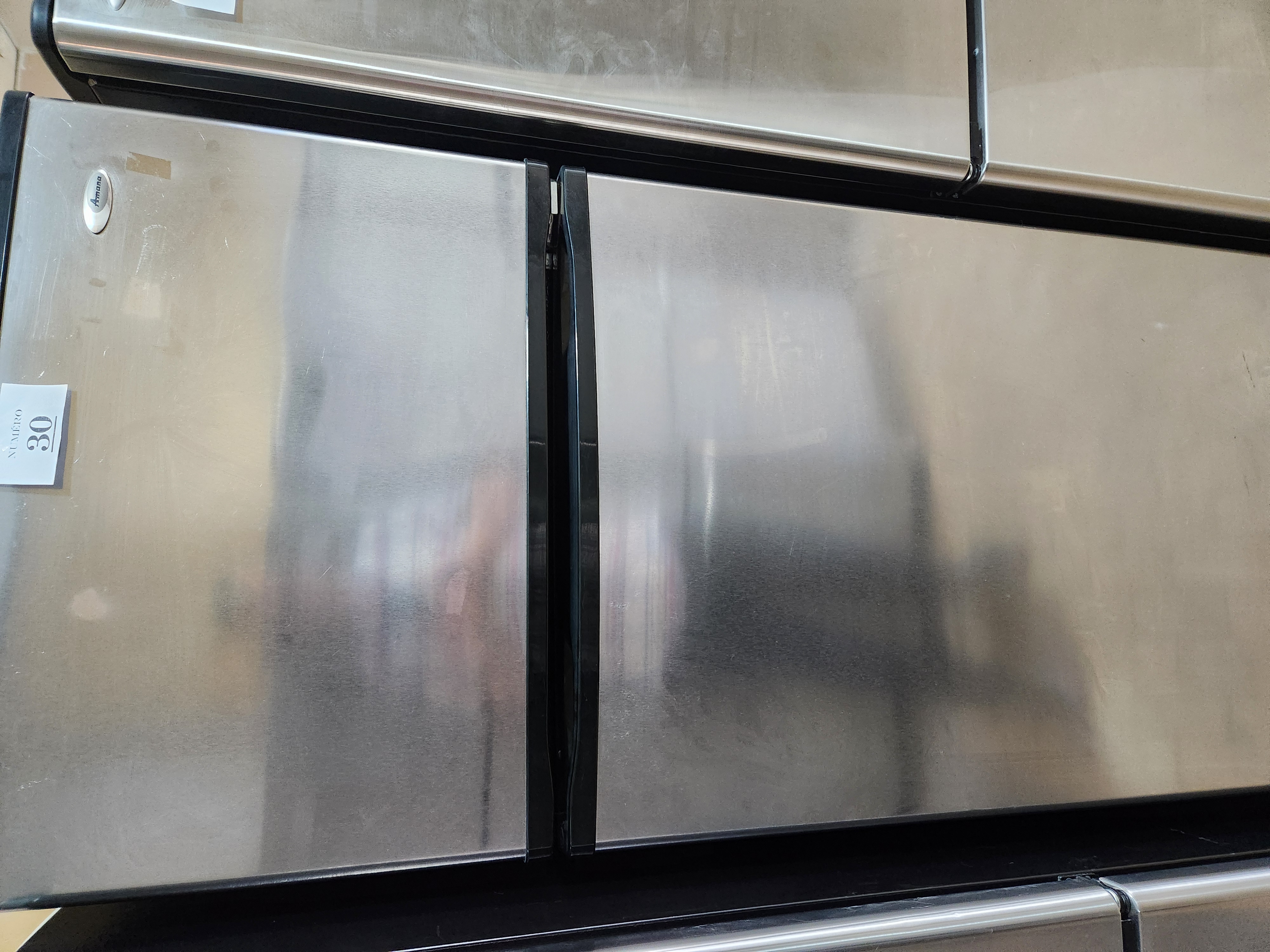 #30 frigo stainless congelateur en haut
