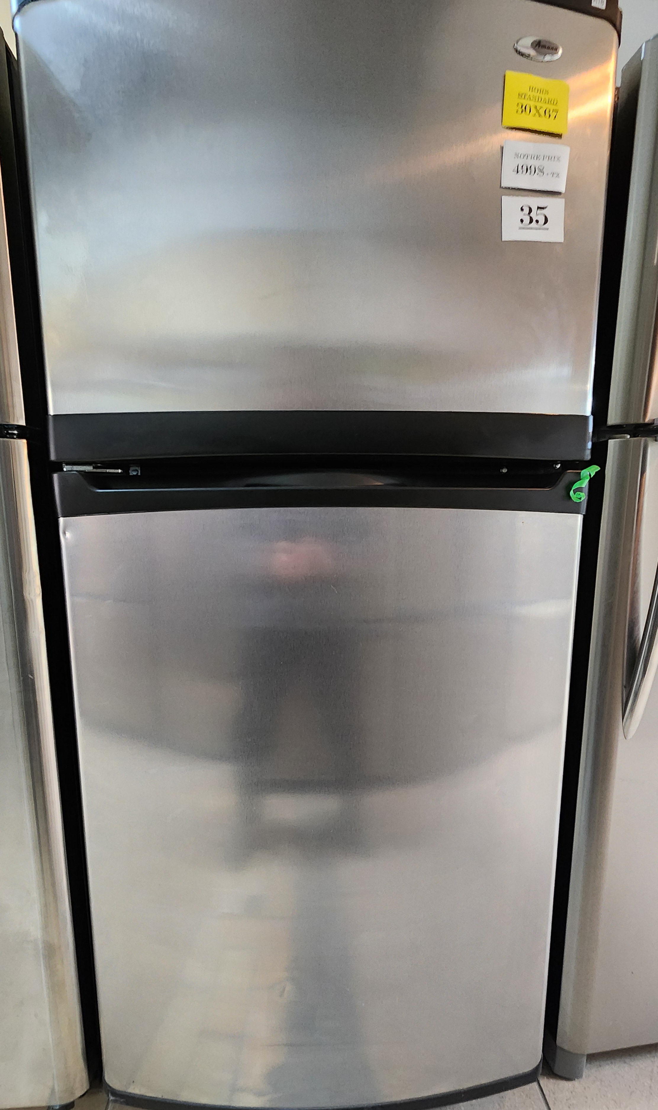 #35 REFRIGERATEUR CONGELATEUR EN HAUT INOX