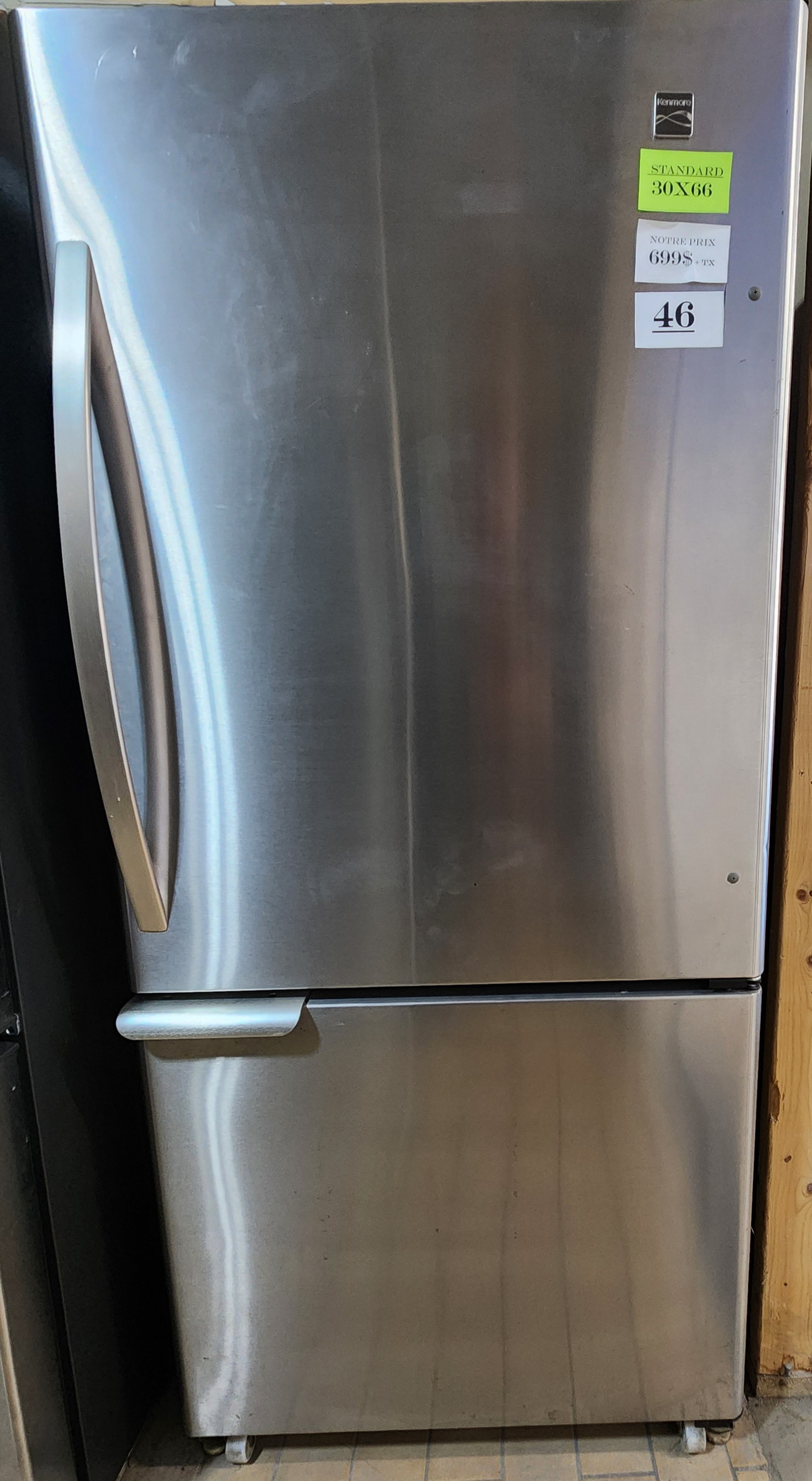 46-REFRIGERATEUR INOX CONGETATEUR EN BAS