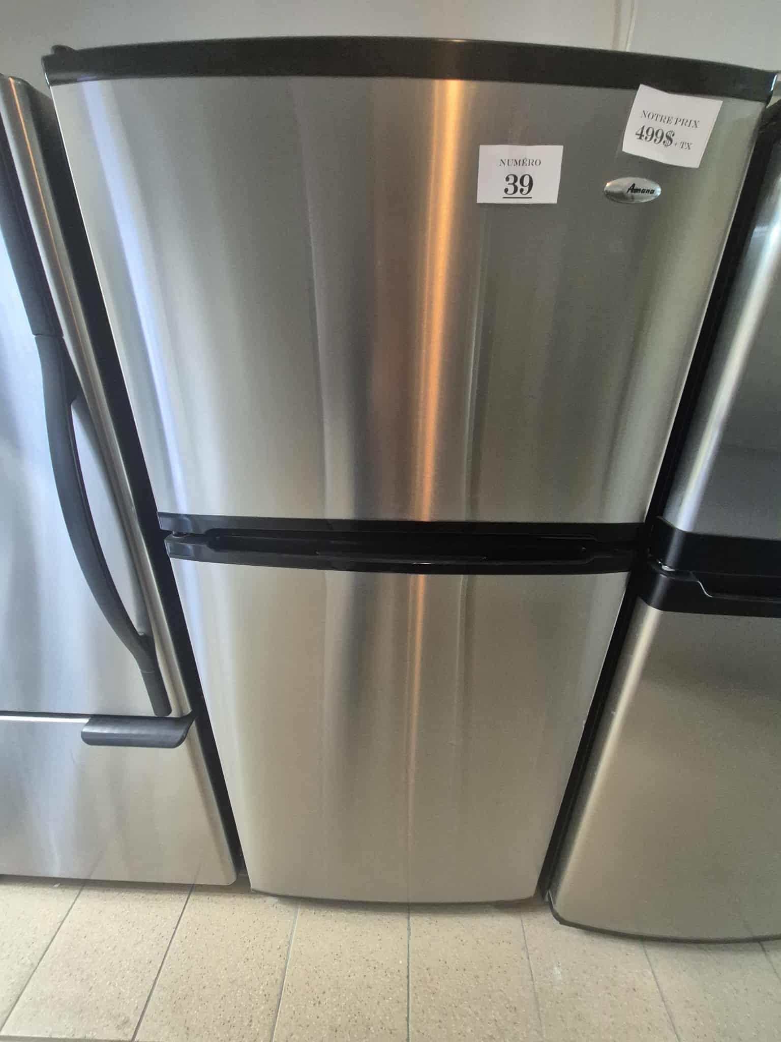 #39 Réfrigérateur Amana – Stainless, haut