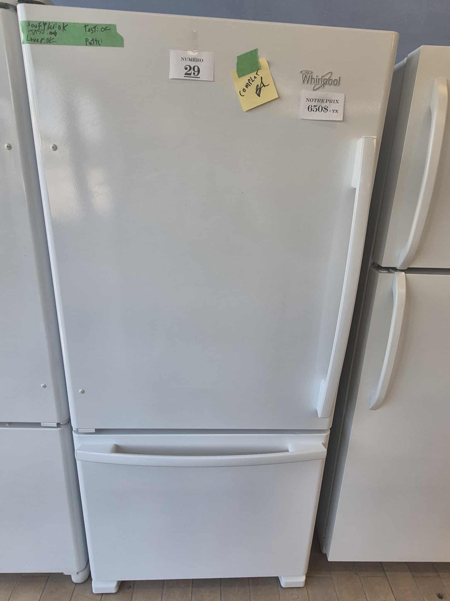 #29 Réfrigérateur Whirlpool – Tiroir bas